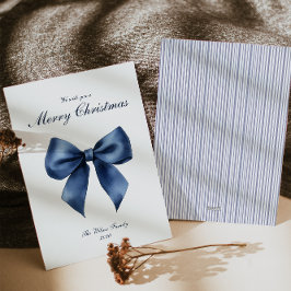 Traditionelle Blue Knot Weihnachtskarte Feiertagskarte