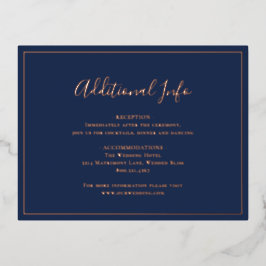 Traditionelle Blue Wedding Foil Enclosure Card für Folie Einladungspostkarte