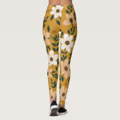 Traditionelle Blume: Muster ohne Muster Leggings (Rückseite)