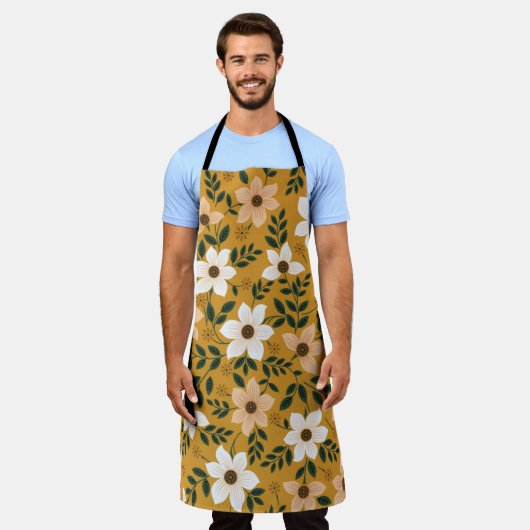 Traditionelle Blume: Muster ohne Muster Schürze (Getragen)