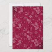 Traditionelle Blumen und Rings Burgund Gray Weddin Einladung (Rückseite)