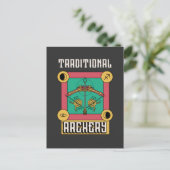 Traditionelle Bogenschießen Postkarte (Stehend Vorderseite)