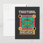 Traditionelle Bogenschießen Postkarte (Vorne/Hinten)