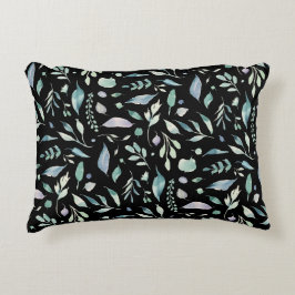 Traditionelle botanische Leaf-Muster Blues auf sch Dekokissen