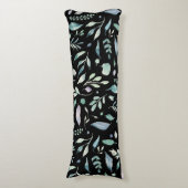 Traditionelle botanische Leaf-Muster Blues auf sch Seitenschläferkissen (Vorderseite Vertikal)