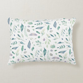 Traditionelle botanische Leaf-Muster Blues auf Wei Dekokissen