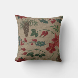 Traditionelle botanische Weihnachten Kissen