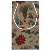 Traditionelle botanische Weihnachten Kleine Geschenktüte (Rückseite)