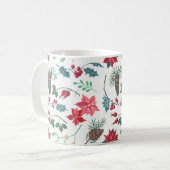 Traditionelle botanische Weihnachten (weiß) Kaffeetasse (Vorderseite Links)