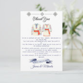 Traditionelle Brauchtumskostüme aus Rustikal Dankeskarte (Stehend Vorderseite)