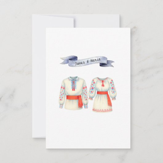 Traditionelle Brauchtumskostüme aus Rustikal Dankeskarte (Rückseite)