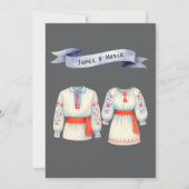 Traditionelle Brauchtumskostüme aus Rustikal Einladung (Rückseite)