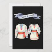 Traditionelle Brauchtumskostüme aus Rustikal Einladung (Rückseite)