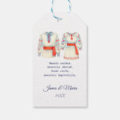 Traditionelle Brauchtumskostüme aus Rustikal Geschenkanhänger (Rückseite)