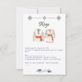 Traditionelle Brauchtumskostüme aus Rustikal RSVP Karte