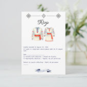 Traditionelle Brauchtumskostüme aus Rustikal RSVP Karte (Stehend Vorderseite)