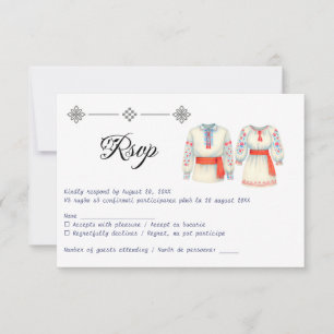 Traditionelle Brauchtumskostüme aus Rustikal RSVP Karte