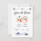 Traditionelle Brauchtumskostüme aus Rustikal Save The Date (Vorderseite)