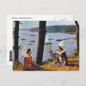 Traditionelle Bretonische Kostüme Postkarte (Vorne/Hinten)
