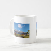Traditionelle britische Beach Huts Kaffeetasse (Vorderseite Links)
