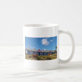 Traditionelle britische Beach Huts Kaffeetasse