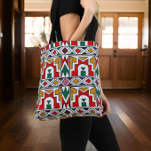 Traditionelle bunte afrikanische Stammesmuster Sta Tragetaschen Mit Langen Trägern