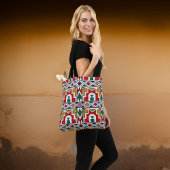 Traditionelle bunte afrikanische Stammesmuster Sta Tragetaschen Mit Langen Trägern