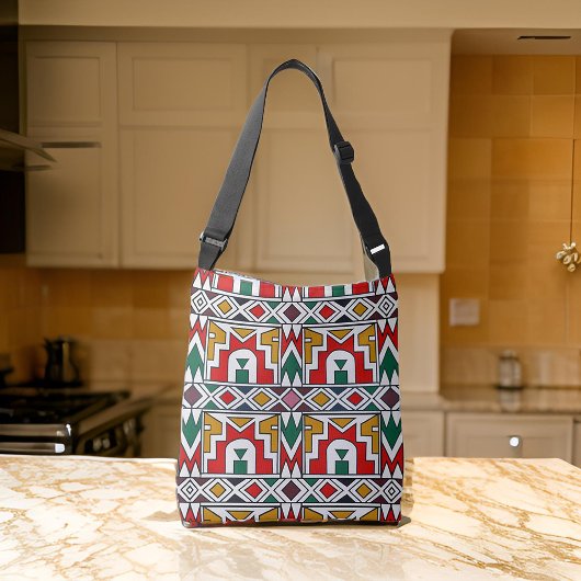 Traditionelle bunte afrikanische Stammesmuster Sta Tragetaschen Mit Langen Trägern