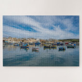 Traditionelle bunte Fischerboote im Hafen Puzzle (Horizontal)