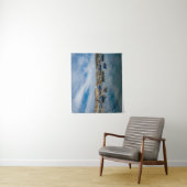 Traditionelle bunte Fischerboote im Hafen Wandteppich (Beispiel)