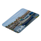 Traditionelle bunte Fischerboote in Malta Magnet (Linke Seite)