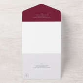 Traditionelle Burgund Elegante Hochzeit All In One Einladung (Außenbereich)