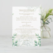 Traditionelle BYZANTINE Crossgrün Hochzeit Einladung (Stehend Vorderseite)