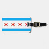 Traditionelle Chicago-Flagge Gepäckanhänger (Vorderseite horizontal)