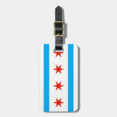 Traditionelle Chicago-Flagge Gepäckanhänger (Vorderseite vertikal)