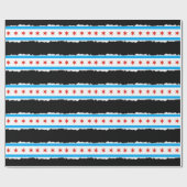 Traditionelle Chicago-Flagge Geschenkpapier (Flach)
