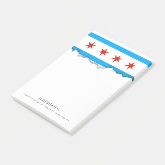 Traditionelle Chicago-Flagge Post-it Klebezettel (angewinkelt)
