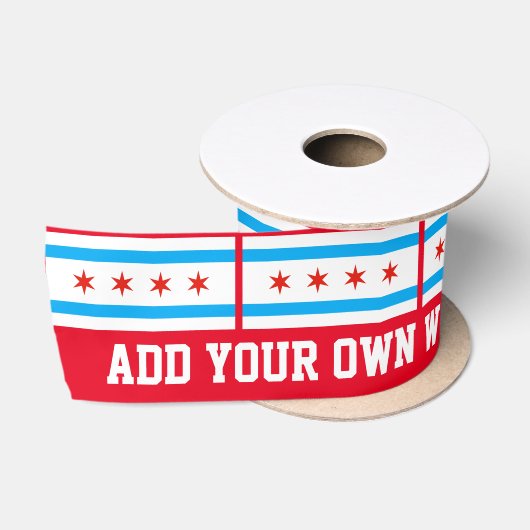 Traditionelle Chicago-Flagge Satinband (Spule)