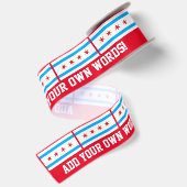 Traditionelle Chicago-Flagge Satinband (Rückseite)