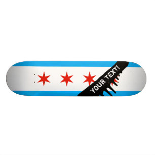 Traditionelle Chicago-Flagge Skateboard