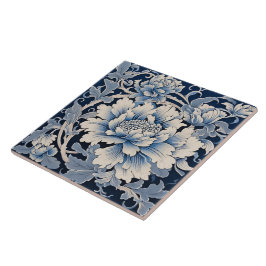 Traditionelle China Blue Ink Chrysanthemum Fliese