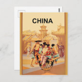 Traditionelle China Postkarte (Vorne/Hinten)
