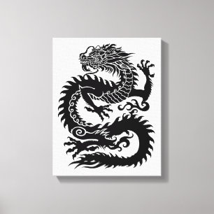 Traditionelle chinesische Drache Canvas Print Leinwanddruck