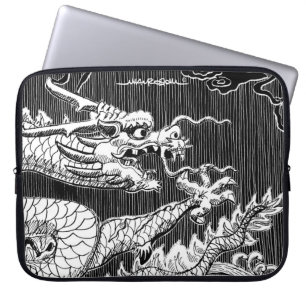 Traditionelle Chinesische Drachenfarben-Zeichnung Laptopschutzhülle