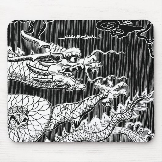 Traditionelle Chinesische Drachenfarben-Zeichnung Mousepad (Vorne)