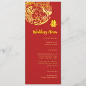 Traditionelle chinesische Dragon Phoenix Logo Hoch Menükarte (Vorderseite)