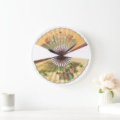 Traditionelle chinesische Fans Große Wanduhr (Zuhause)