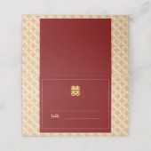 Traditionelle chinesische Hochzeit auspicious pera Platzkarte (Außenseite Aufgefaltet)