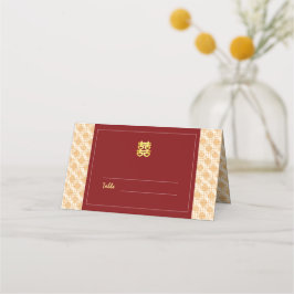 Traditionelle chinesische Hochzeit auspicious pera Platzkarte