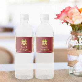 Traditionelle chinesische Hochzeit auspicious pera Wasserflaschenetikett